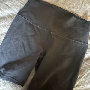 Black High-Waisted ALO Athletic Shorts
